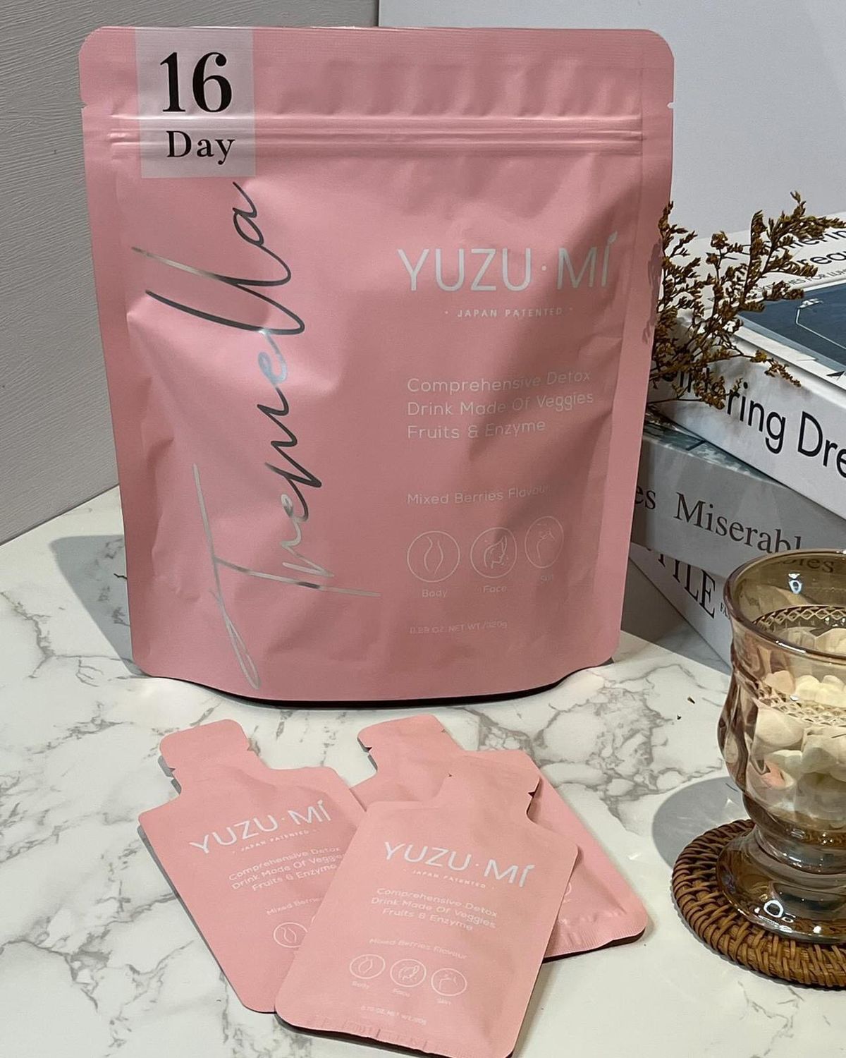 TREMELLA | [C18] YUZUMI 蔬果植物酵素綜合美白排毒飲(16枚x 20g) [平行進口] 減肥 瘦身 纖體 卡路里控制 生酮 減肚腩 宿便 便秘壓力 暗瘡衰老 去浮腫 美白 (FM)